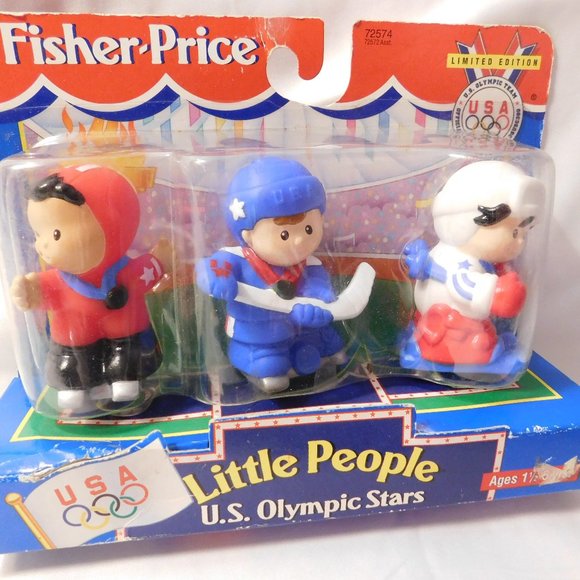 FISHER PRICE LITTLE PEOPLE USA OLYMPIC STARS LIMITED EDITION - Picture 1 of 7